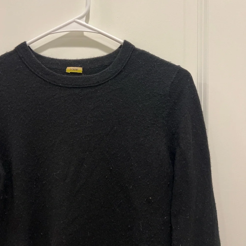 J.Crew Black 100% Cashmere Crewneck Sweater Size Small